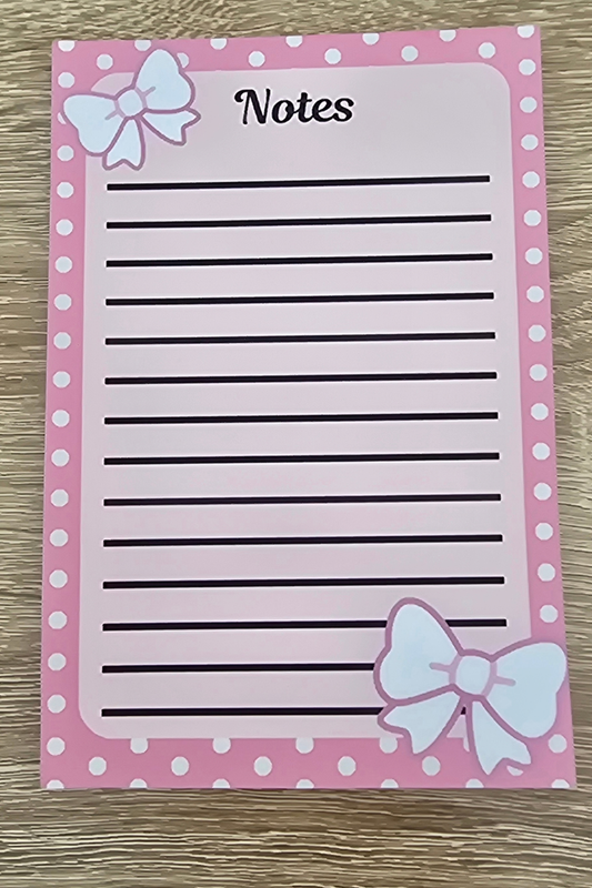 Pink Bow & Polka Dot Planner and Notepad Bundle