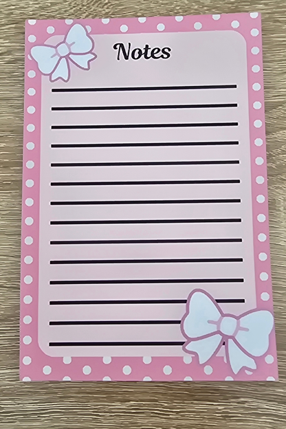 Pink Bow & Polka Dot Planner and Notepad Bundle