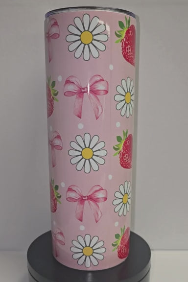 Strawberries, Bows & Daisies Tumbler