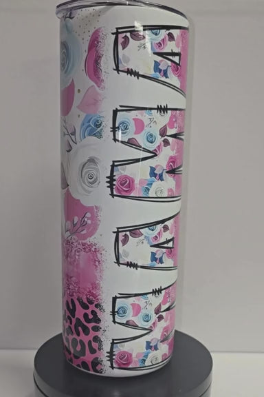 Mama Leopard & Floral Tumbler